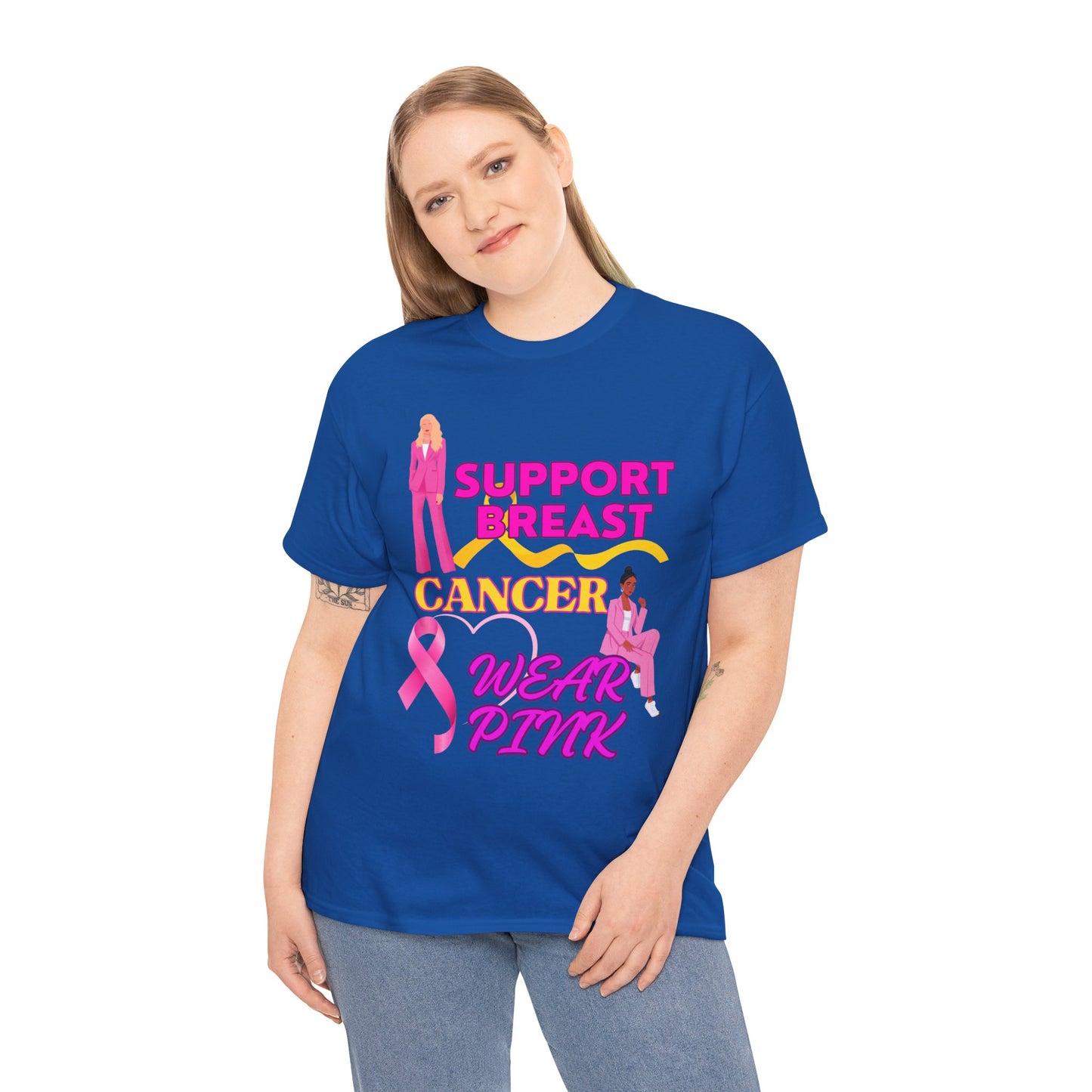 Unisex Heavy Cotton Graphic design (Support Breast Cancer) T-shirt