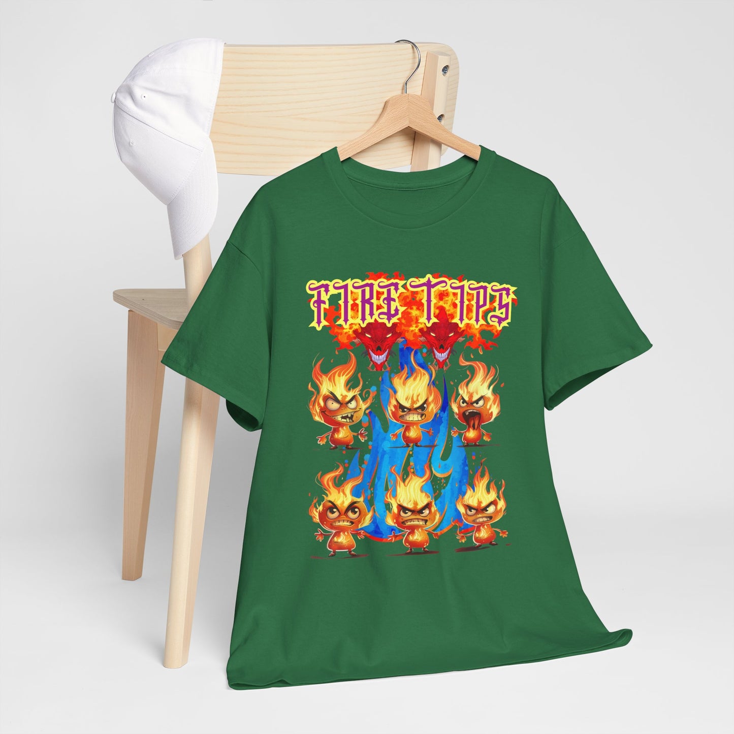 Unisex Heavy Cotton Graphic design (Fire Tips)  T-shirt