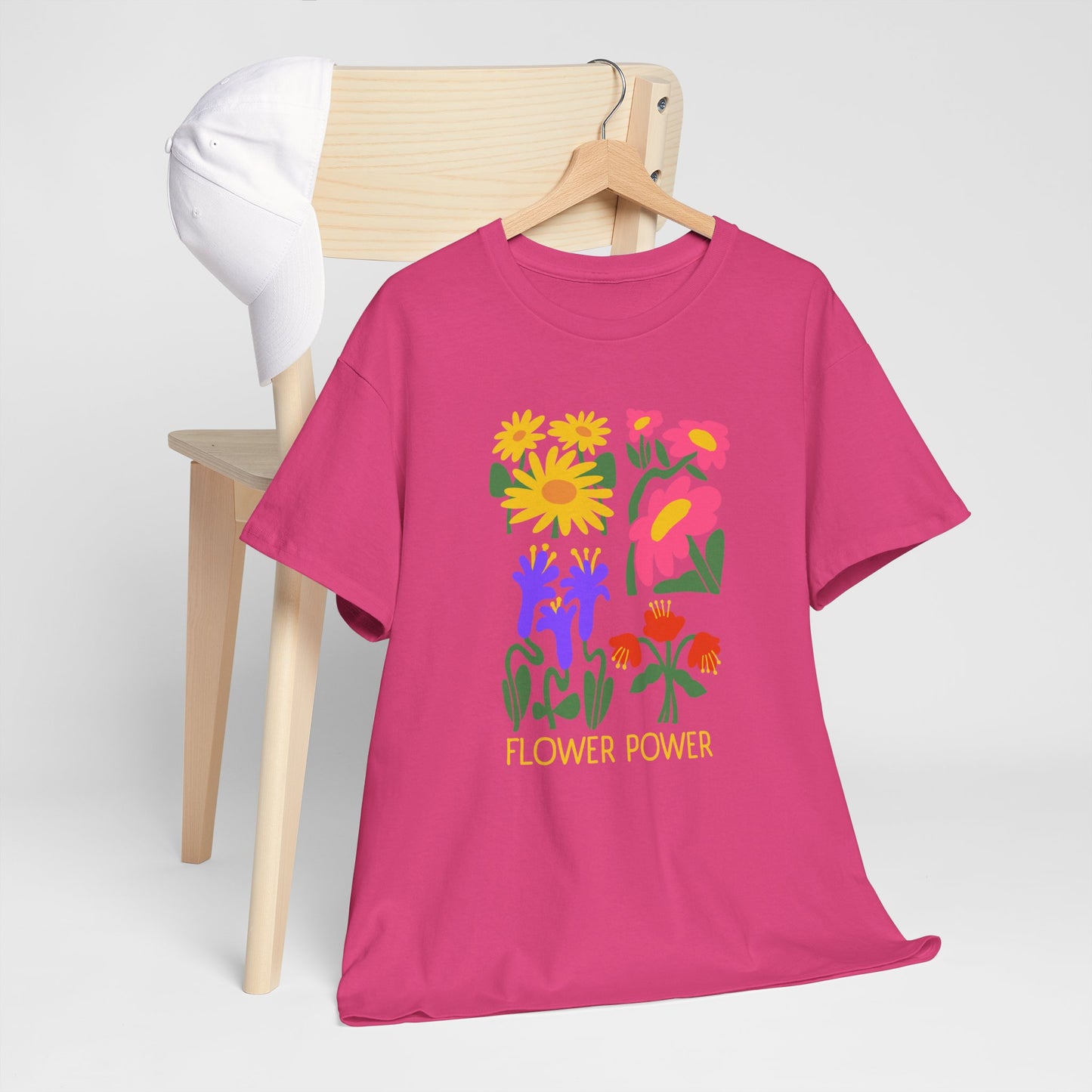 Unisex Heavy Cotton Graphic design (Flower Power) T-shirt