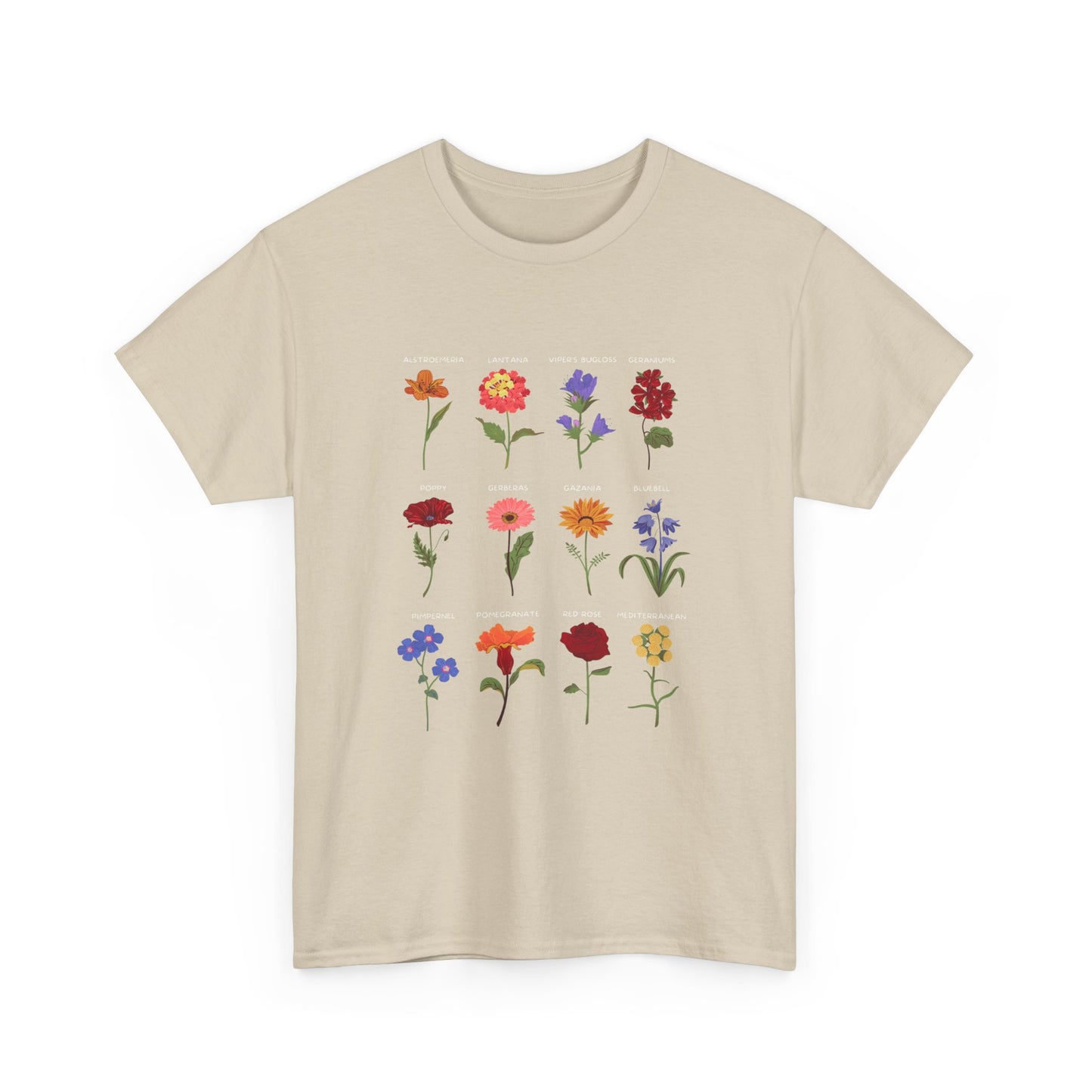 Unisex Heavy Cotton Graphic Design (Flowers) T-shirt