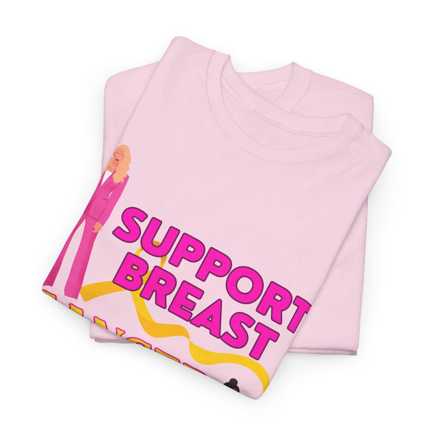 Unisex Heavy Cotton Graphic design (Support Breast Cancer) T-shirt