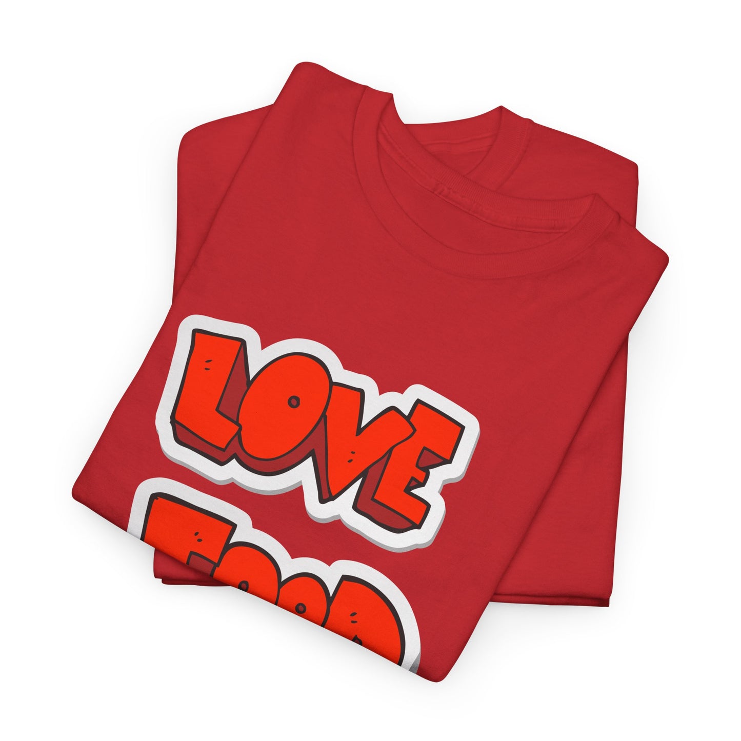 Unisex Heavy Cotton Graphic Design (Love Food) T-shirt