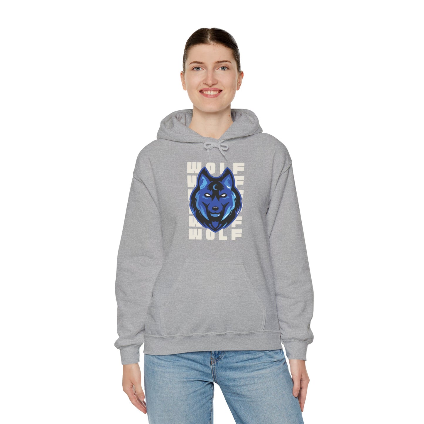 Unisex Heavy Blend™  Graphic Design (WOLF) Hooded Sweatshirt