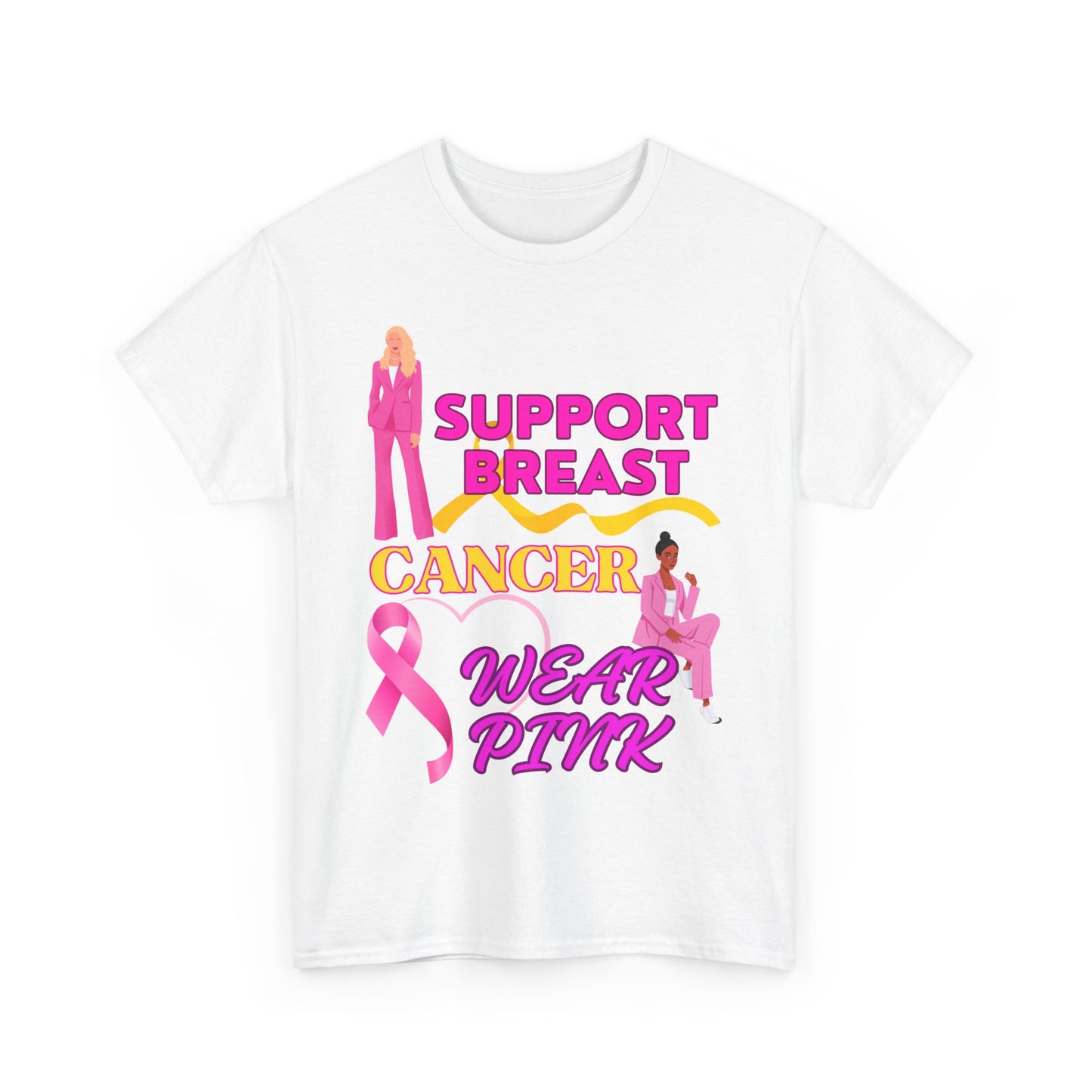 Unisex Heavy Cotton Graphic design (Support Breast Cancer) T-shirt