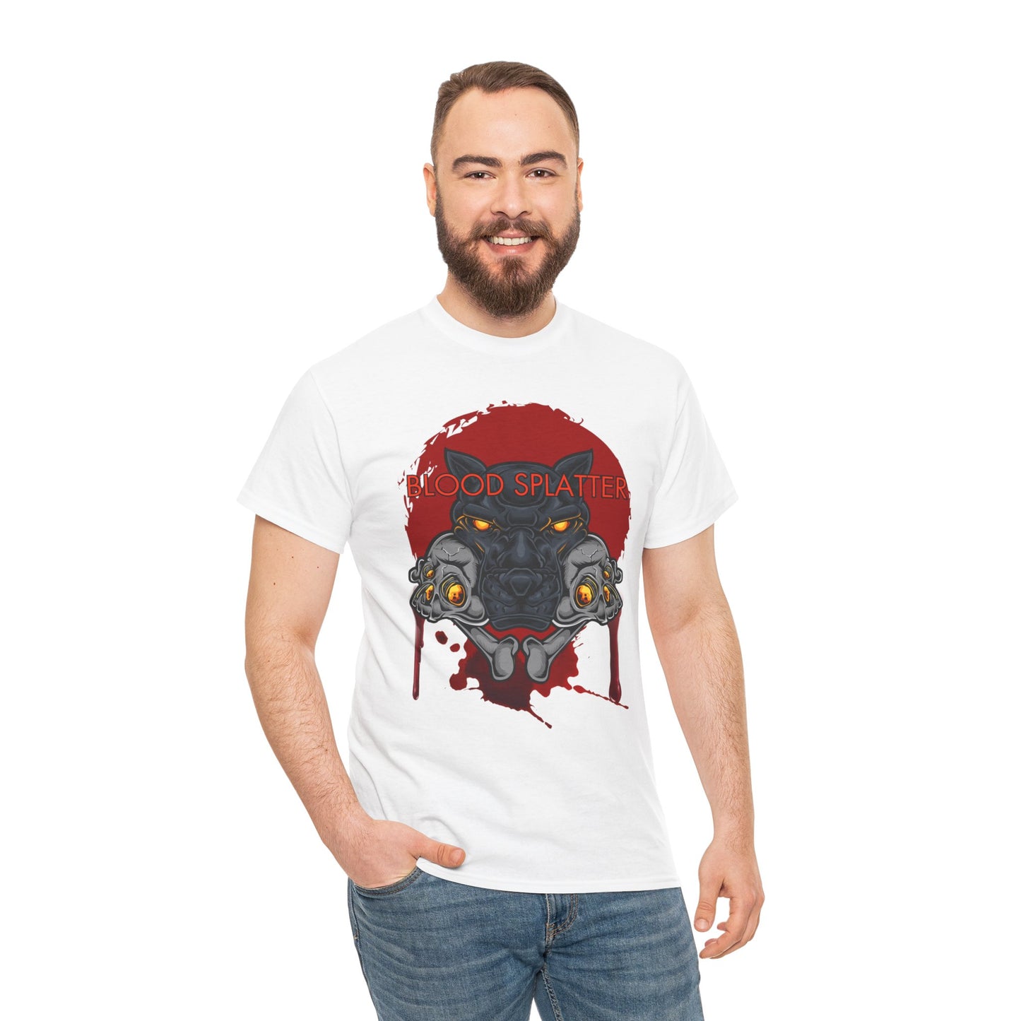 Unisex Heavy Cotton Graphic design (Blood Spatter) T-shirt