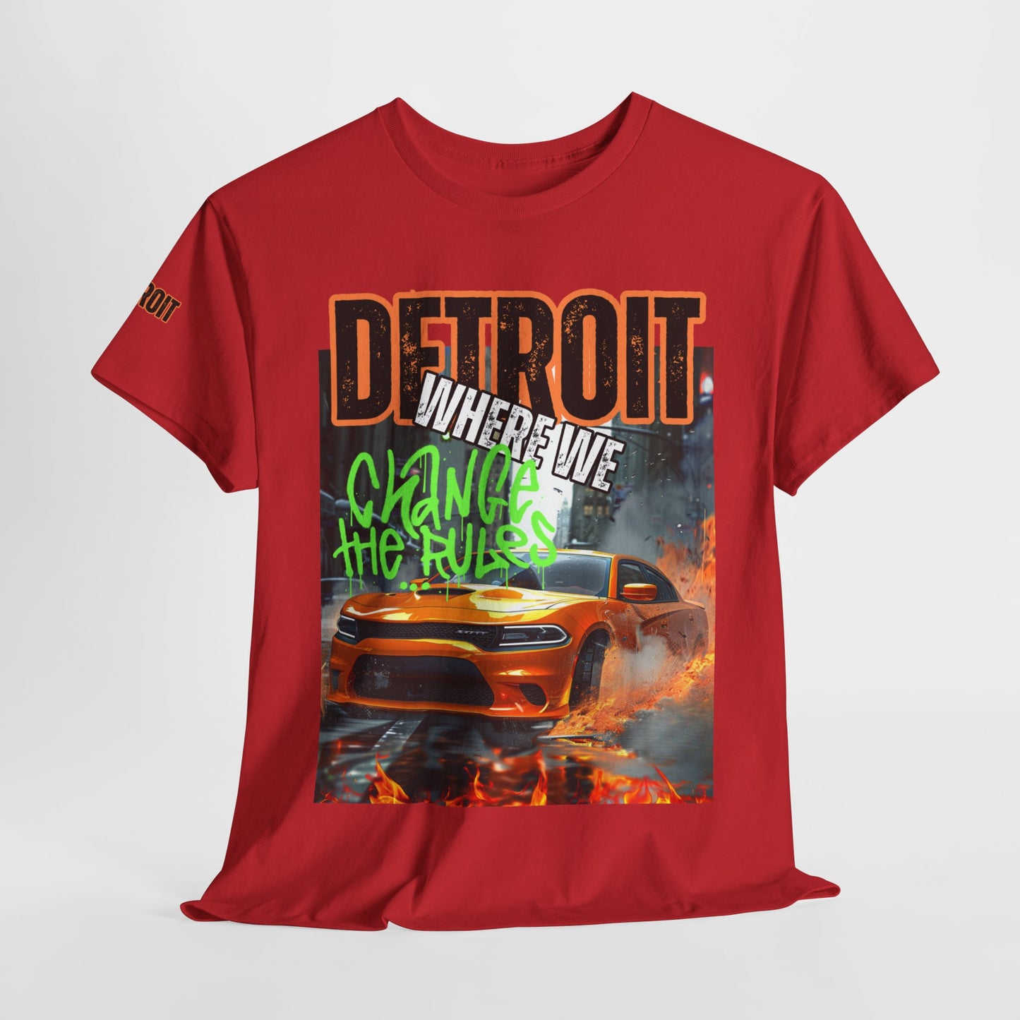 Unisex Heavy Cotton Graphic Design (Detroit Where we Change the Rules) T-shirt