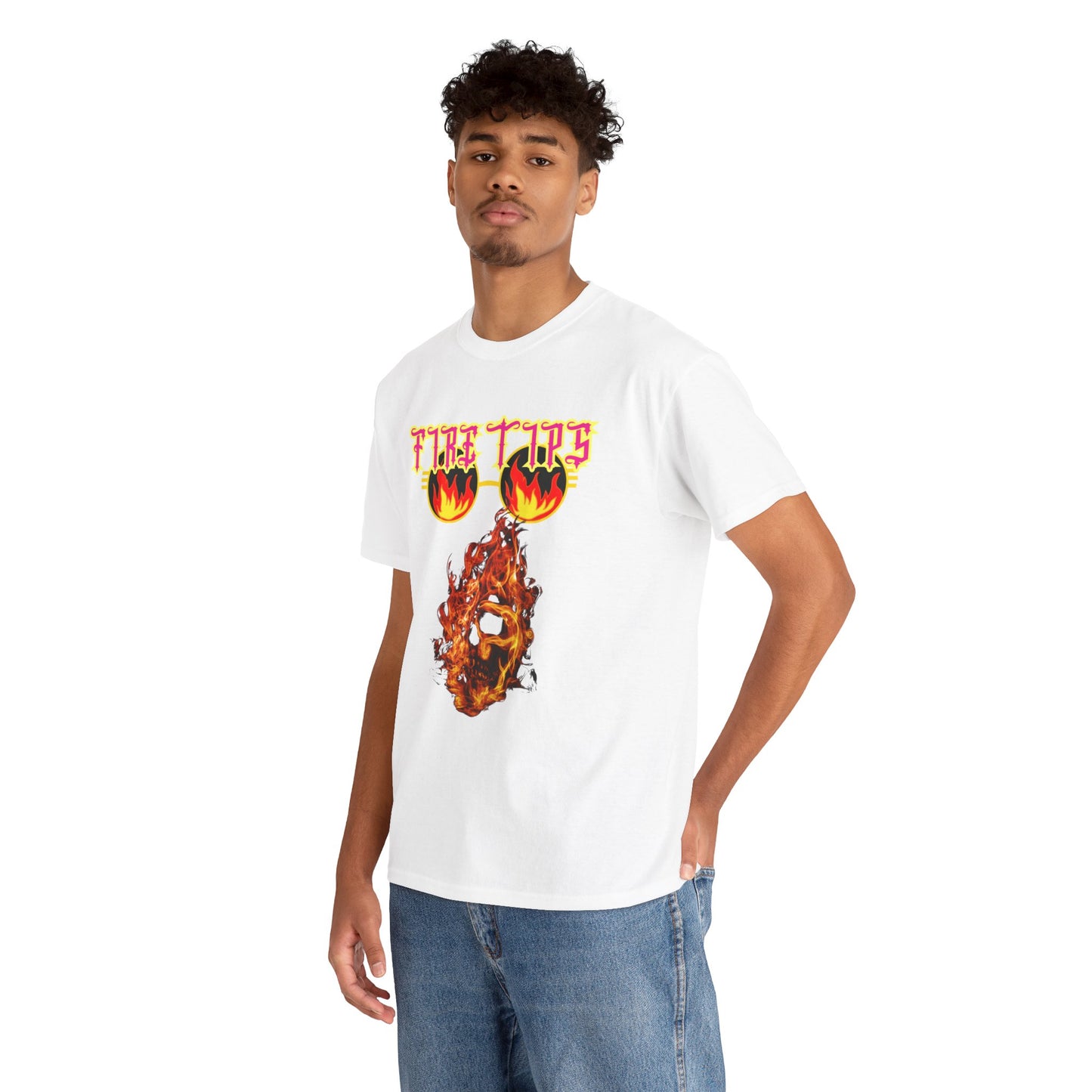 Unisex Heavy Cotton Graphic design (Fire Tips) T-shit