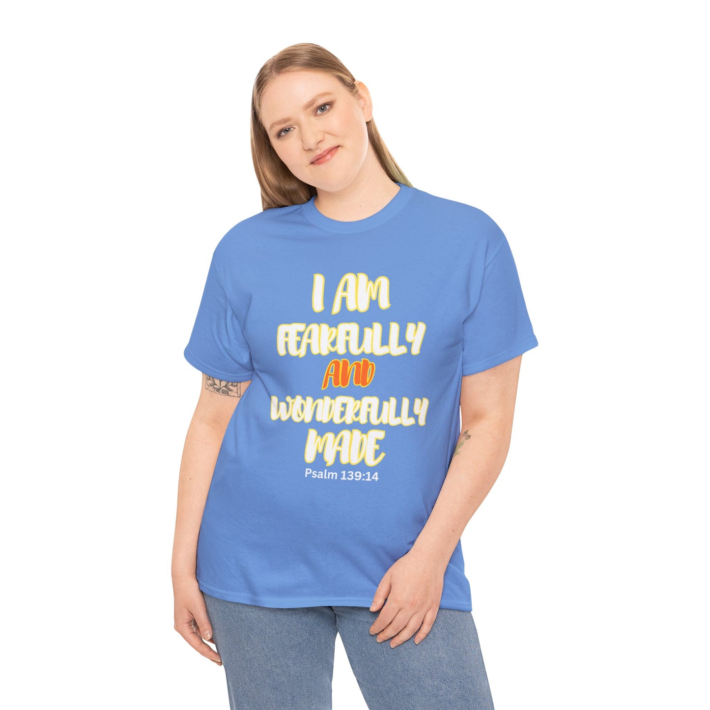 Unisex Heavy Cotton Graphic design (I Am Fearfully and Wonderfully Made) T-shirt