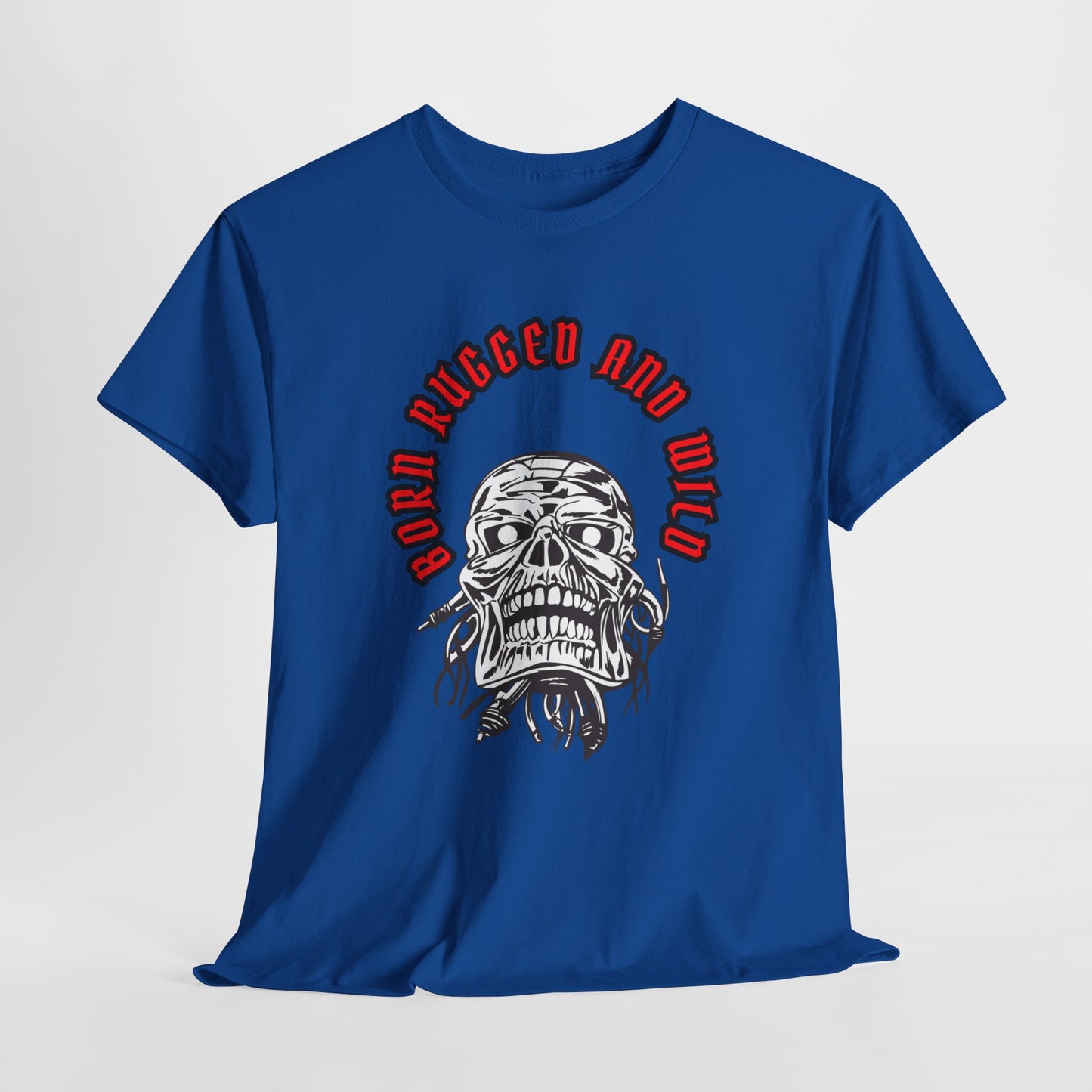 Unisex Heavy Cotton design (Born Rugged and Wild) T-shirt