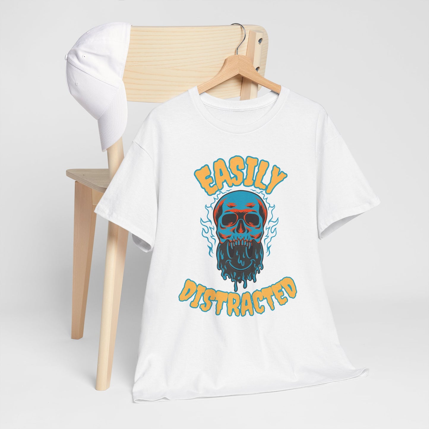 Unisex Heavy Cotton Graphic Design (Easily Distracted) T-shirt