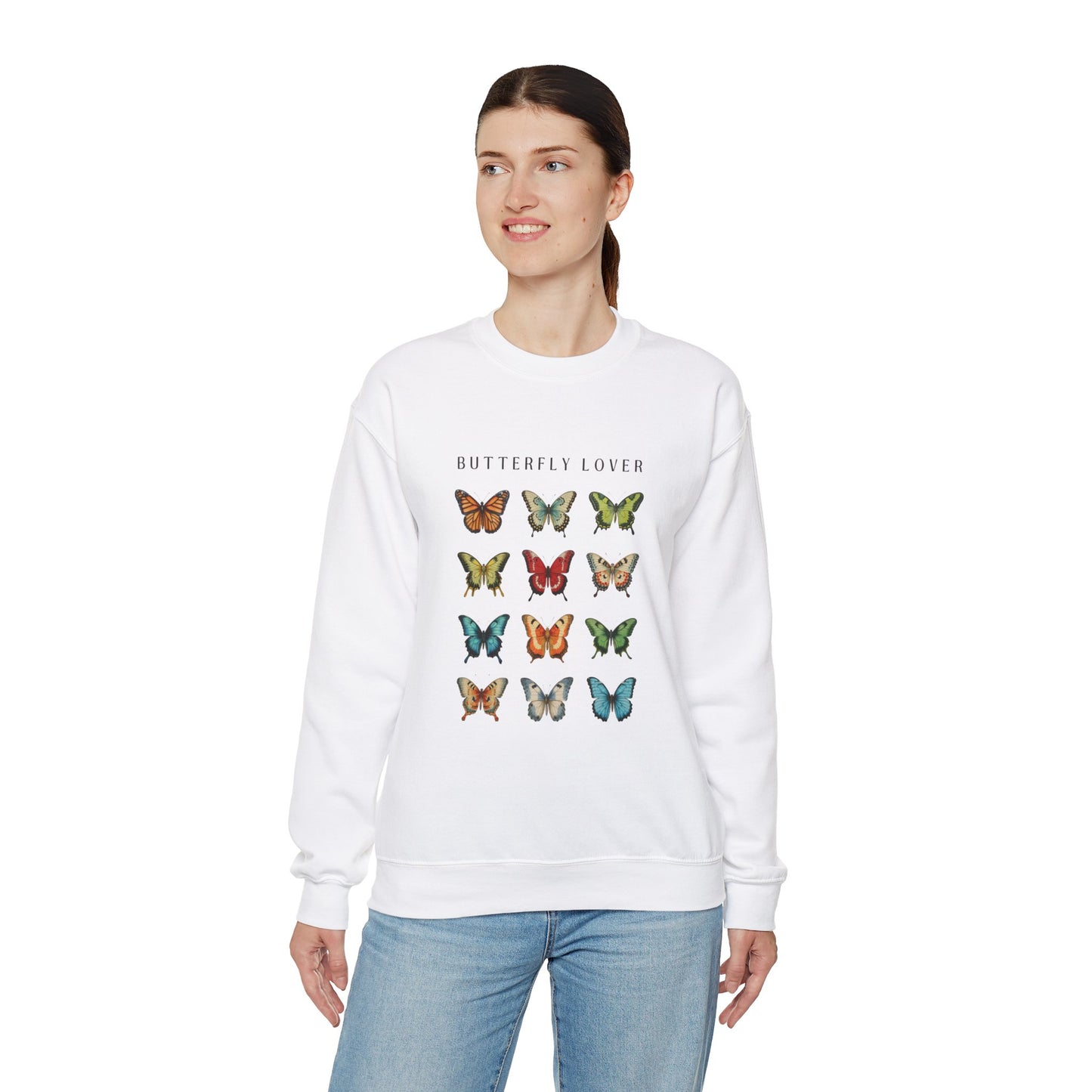Unisex Heavy Blend™ Crewneck Graphic design (Butterfly Lover) Sweatshirt