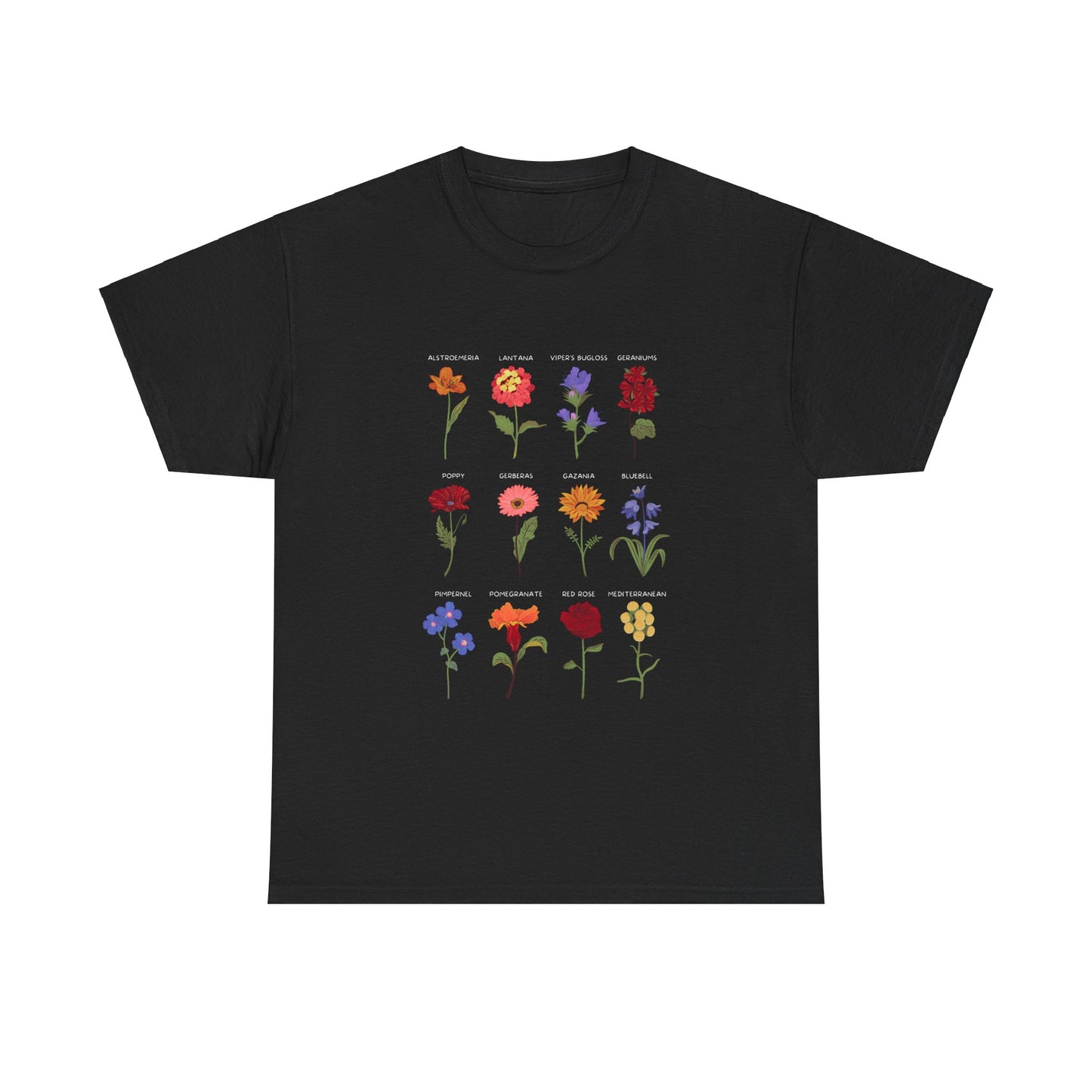 Unisex Heavy Cotton Graphic Design (Flowers) T-shirt