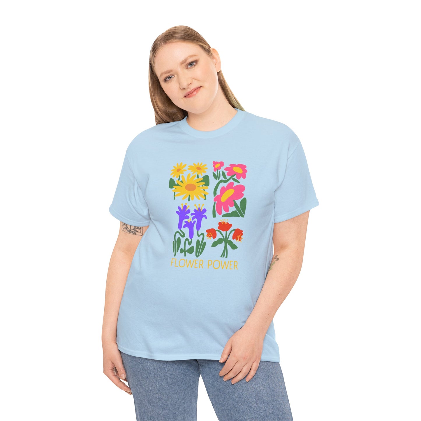 Unisex Heavy Cotton Graphic design (Flower Power) T-shirt