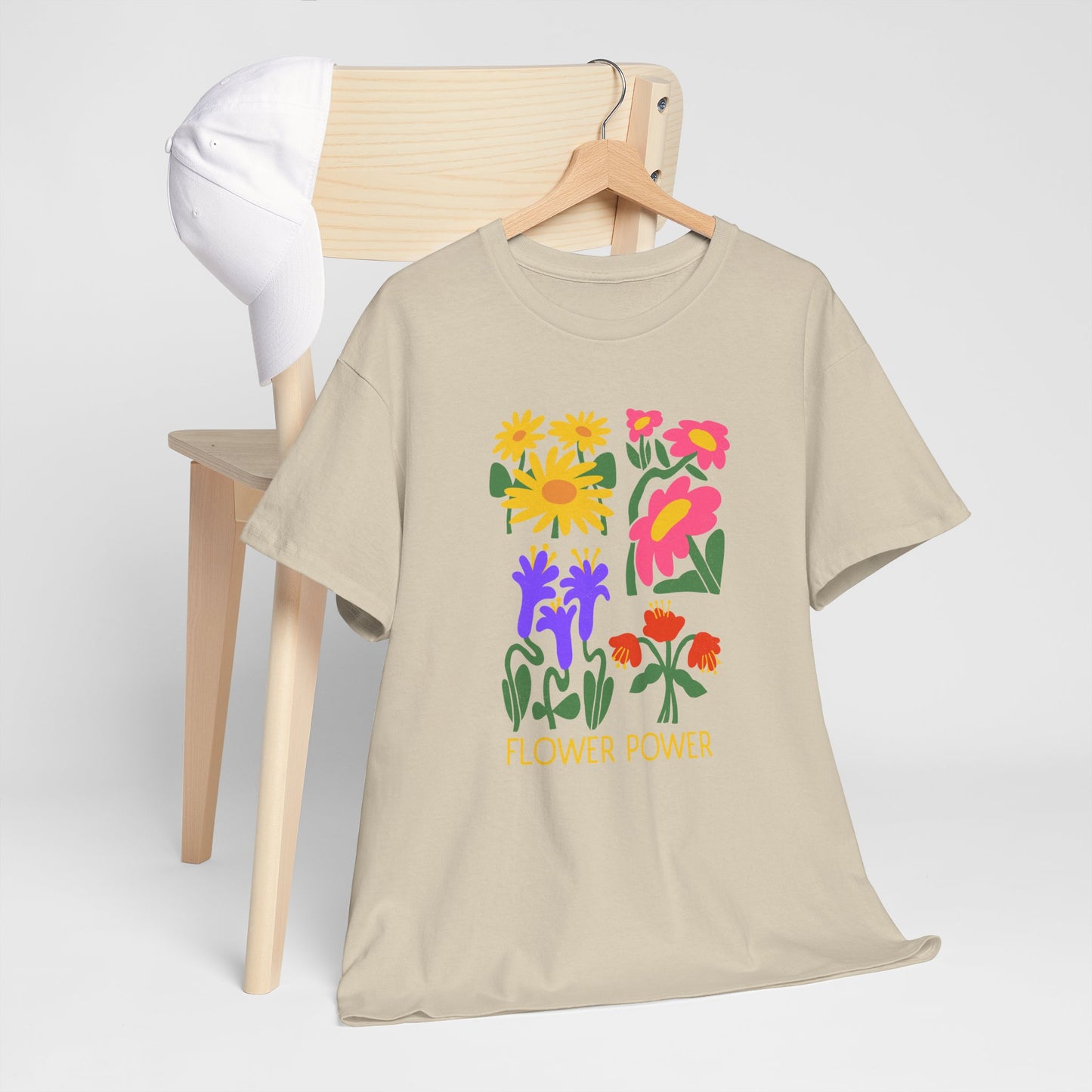 Unisex Heavy Cotton Graphic design (Flower Power) T-shirt