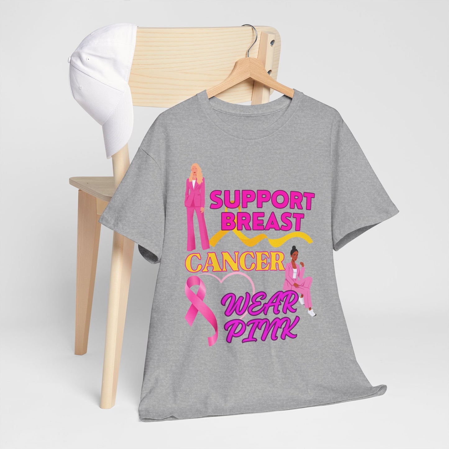 Unisex Heavy Cotton Graphic design (Support Breast Cancer) T-shirt