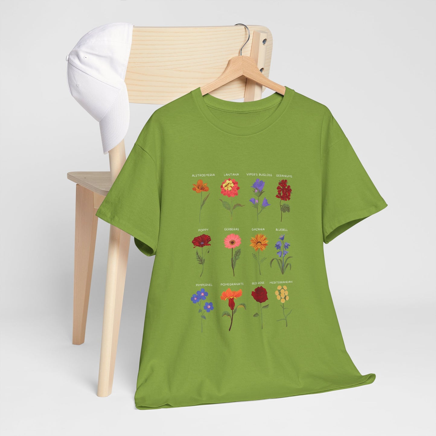 Unisex Heavy Cotton Graphic Design (Flowers) T-shirt