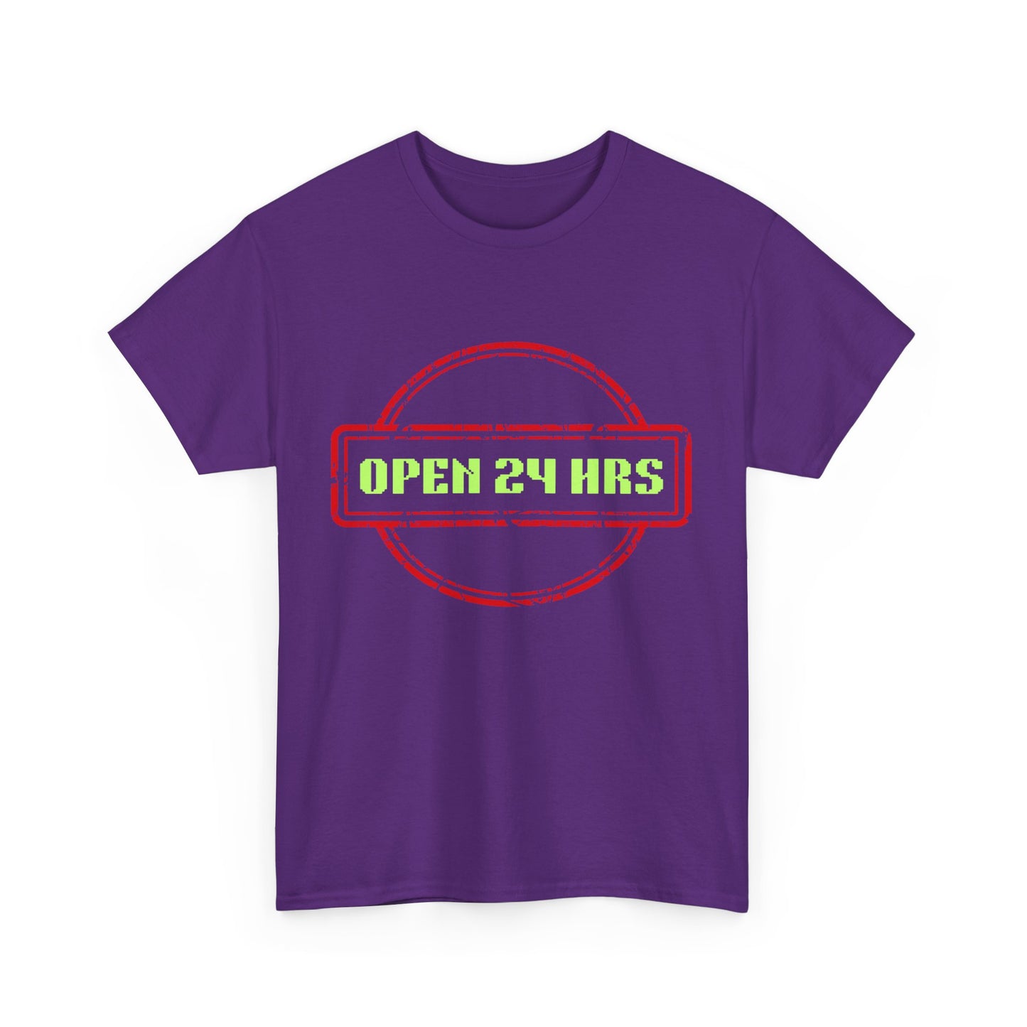 Unisex Heavy Cotton Graphic Design (Open 24 hrs) T-shirt