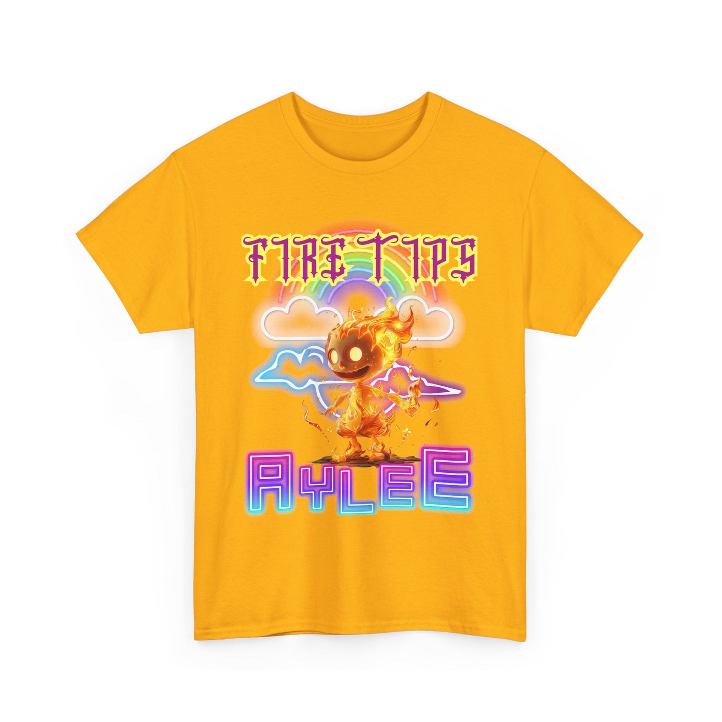 Unisex Heavy Cotton Graphic design (Fire Tips Aylee) T-shirt