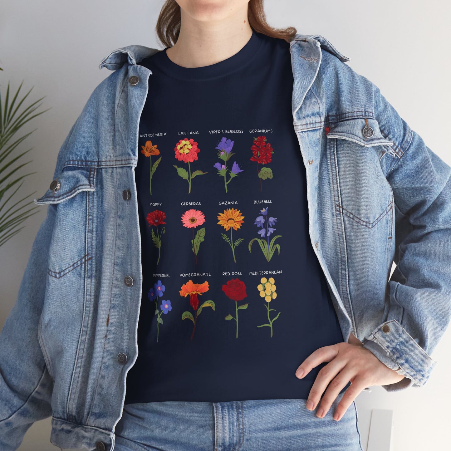 Unisex Heavy Cotton Graphic Design (Flowers) T-shirt