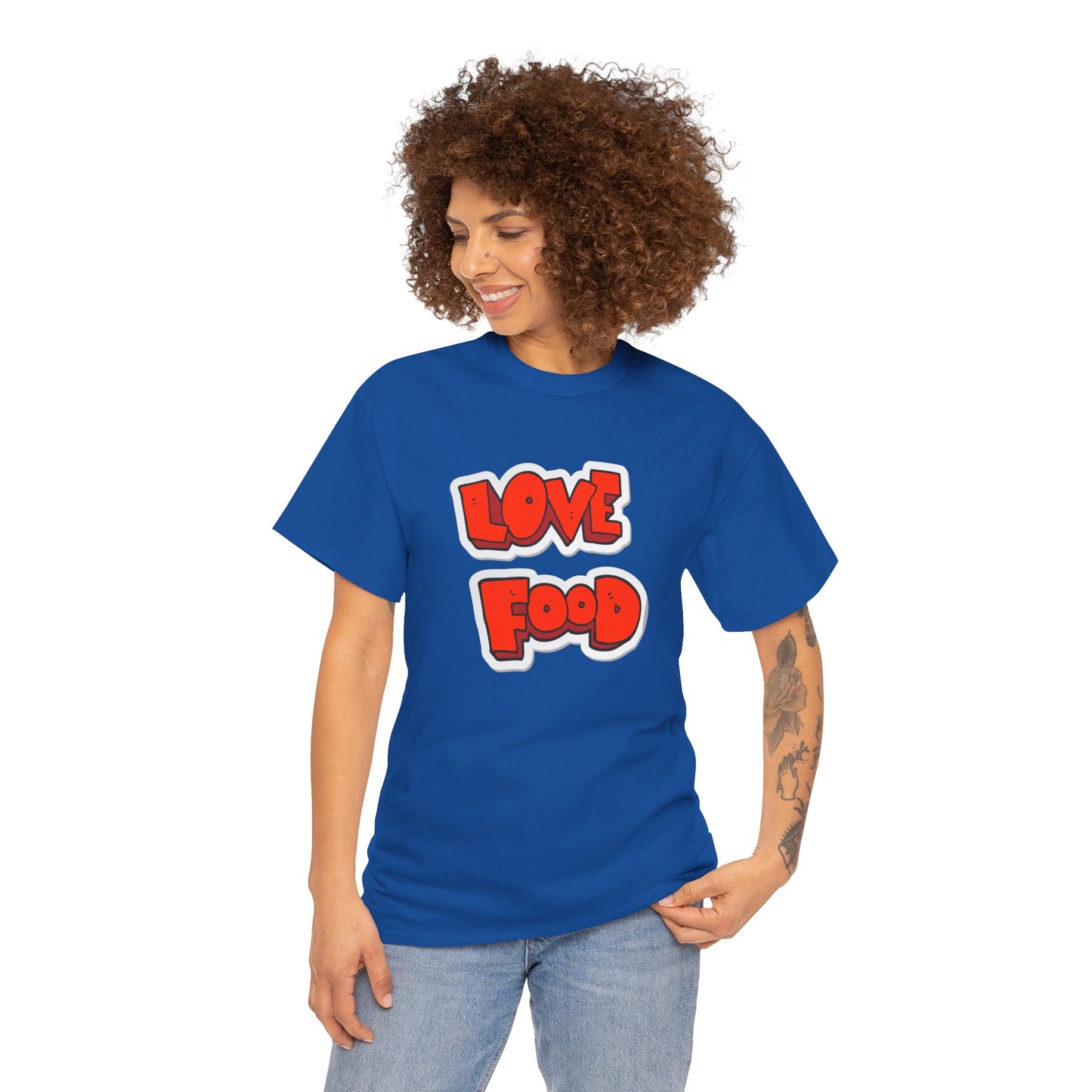 Unisex Heavy Cotton Graphic Design (Love Food) T-shirt