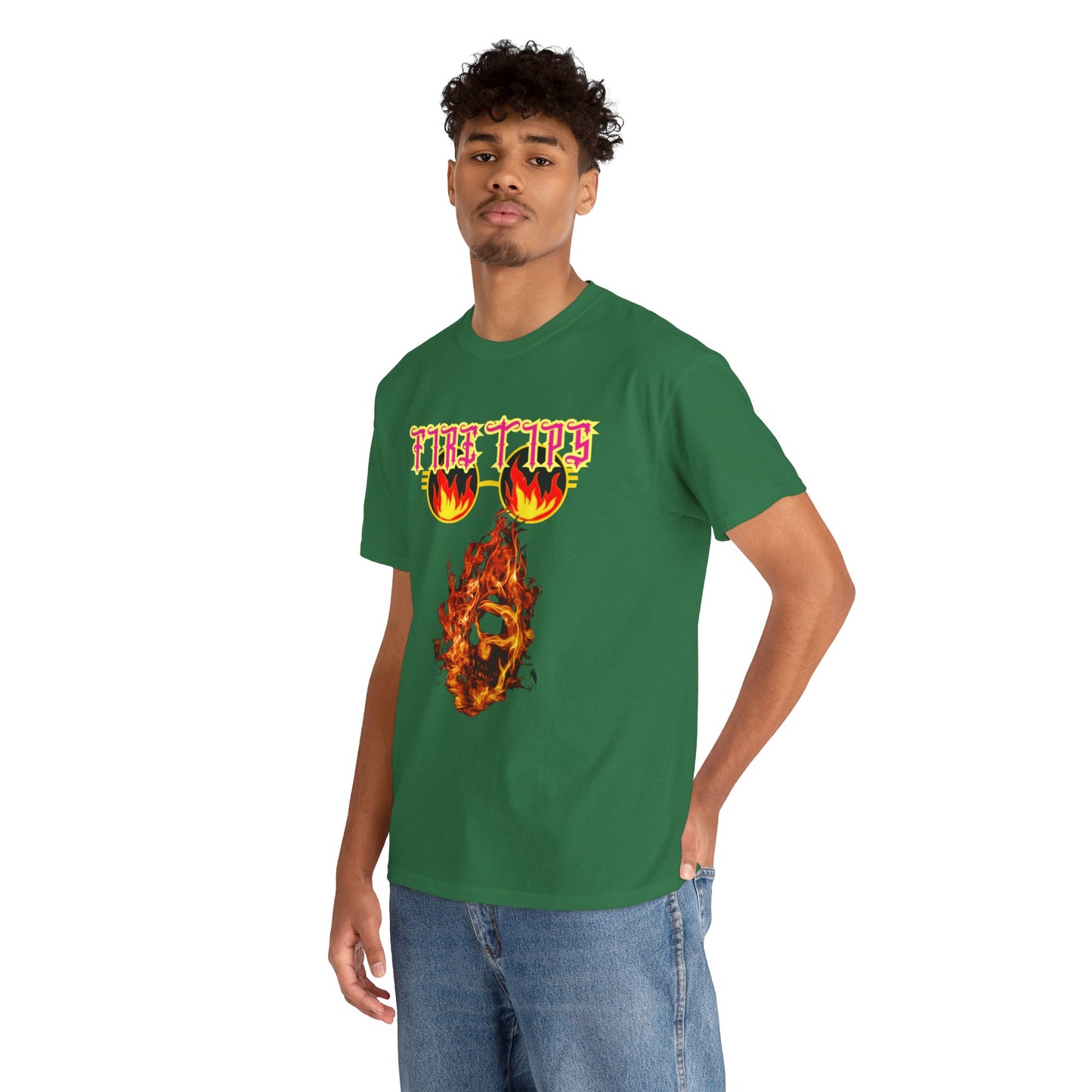 Unisex Heavy Cotton Graphic design (Fire Tips) T-shit