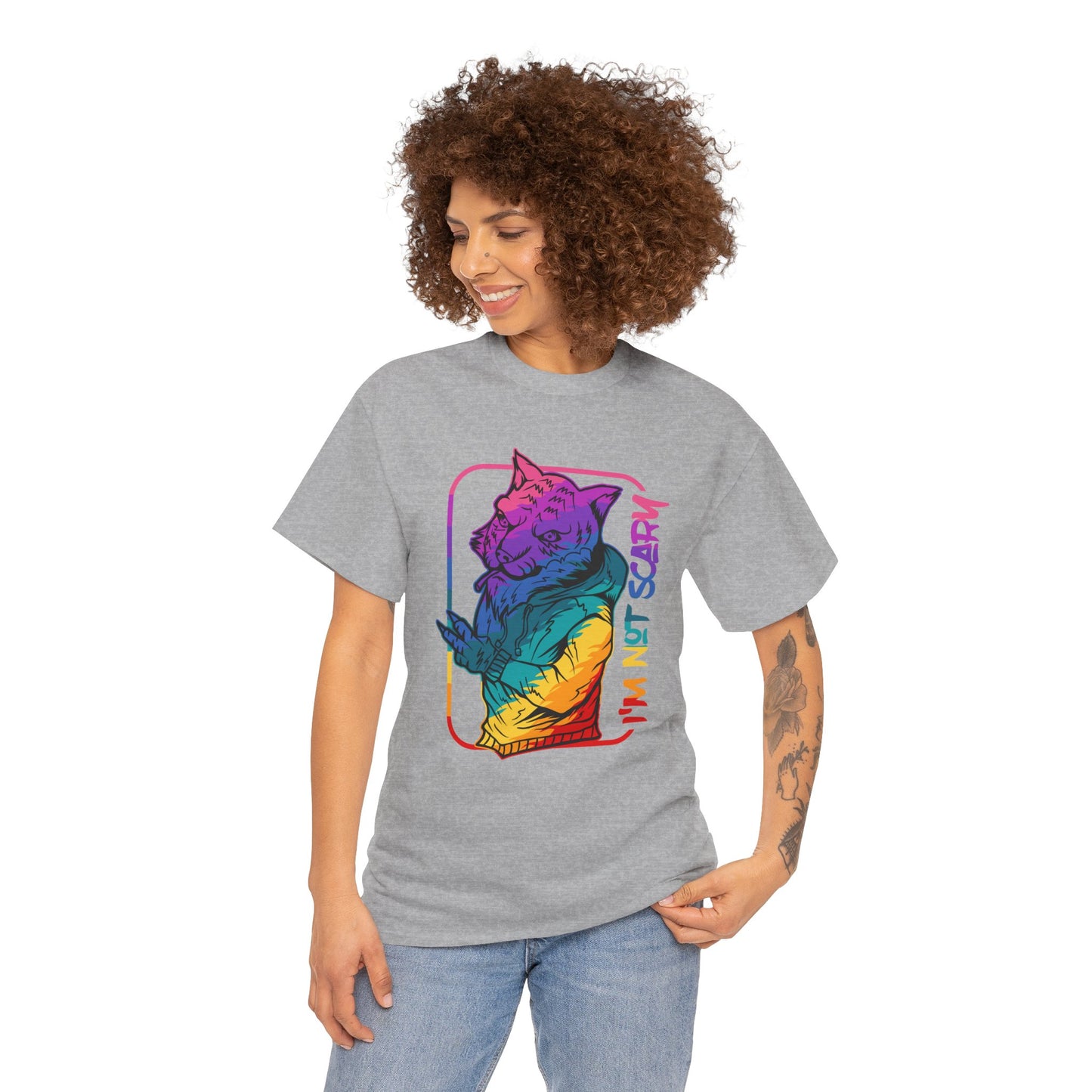 Unisex Heavy Cotton Graphic Design (I'm Not Scary) T-shirt