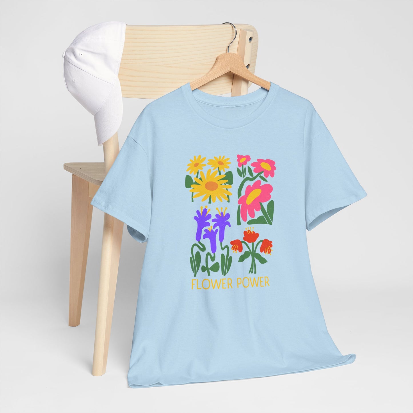 Unisex Heavy Cotton Graphic design (Flower Power) T-shirt