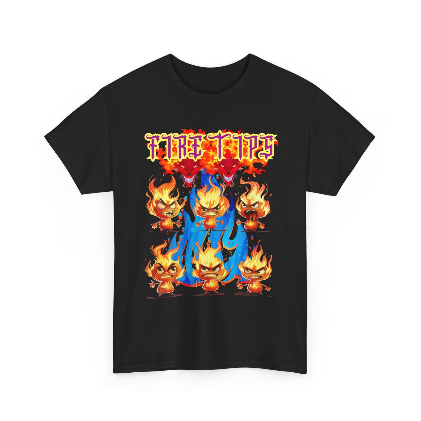 Unisex Heavy Cotton Graphic design (Fire Tips)  T-shirt