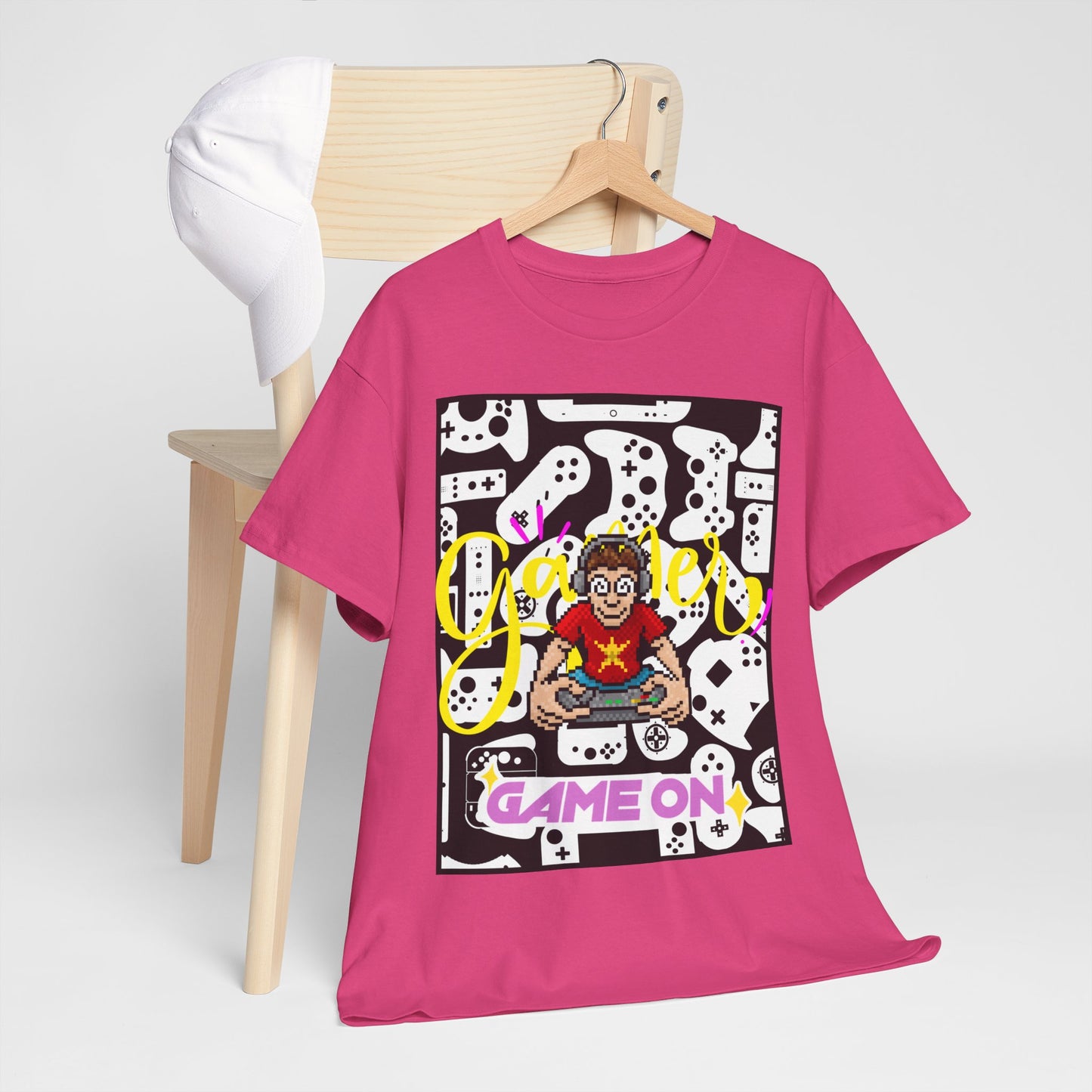 Unisex Heavy Cotton Graphic design (Gamer, Game On) T-shirt