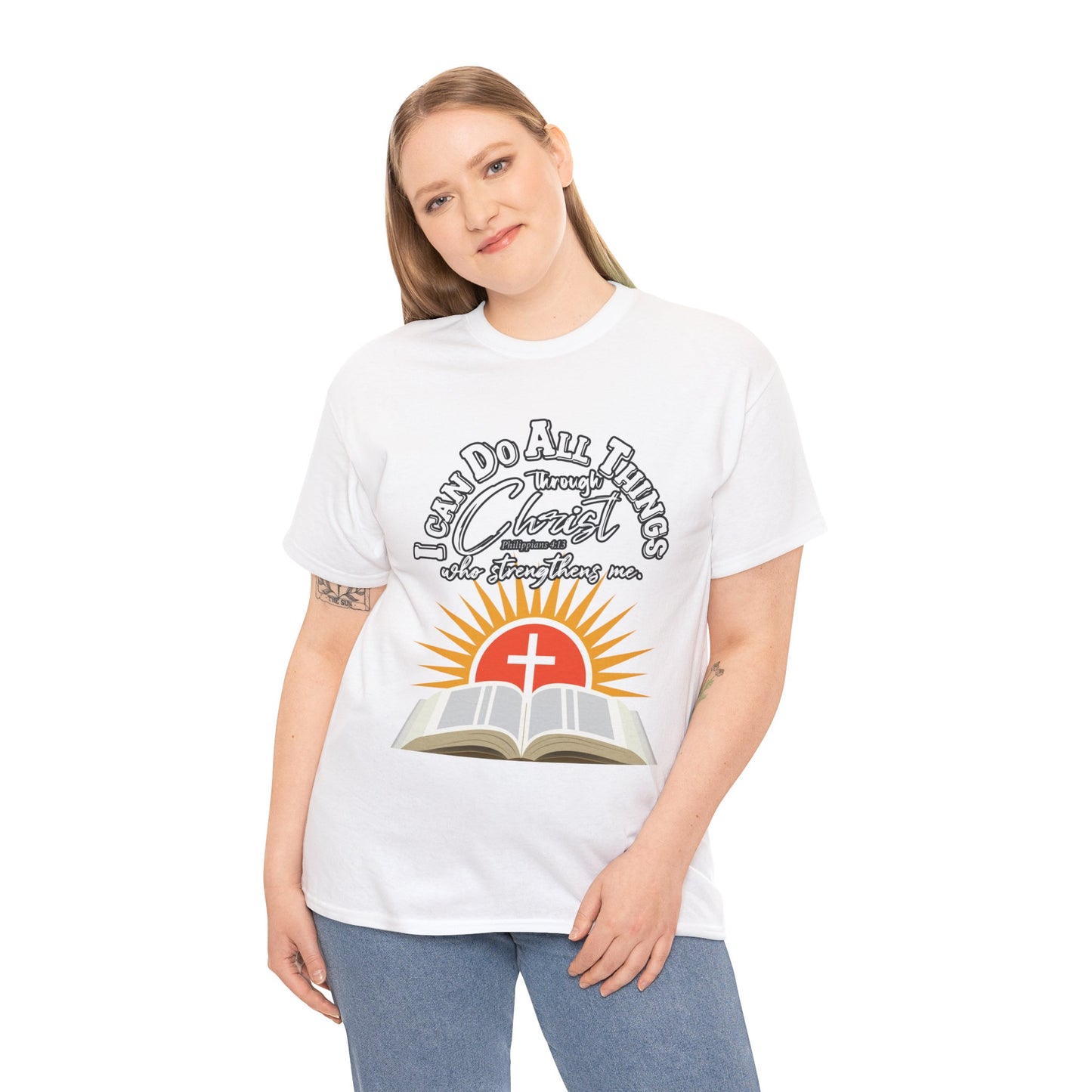 Unisex Heavy Cotton Graphic Design (Through Christ) T-shirt