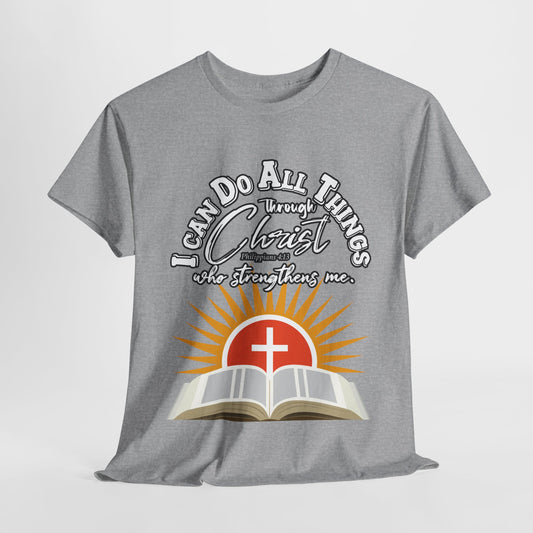 Unisex Heavy Cotton Graphic Design (Through Christ) T-shirt
