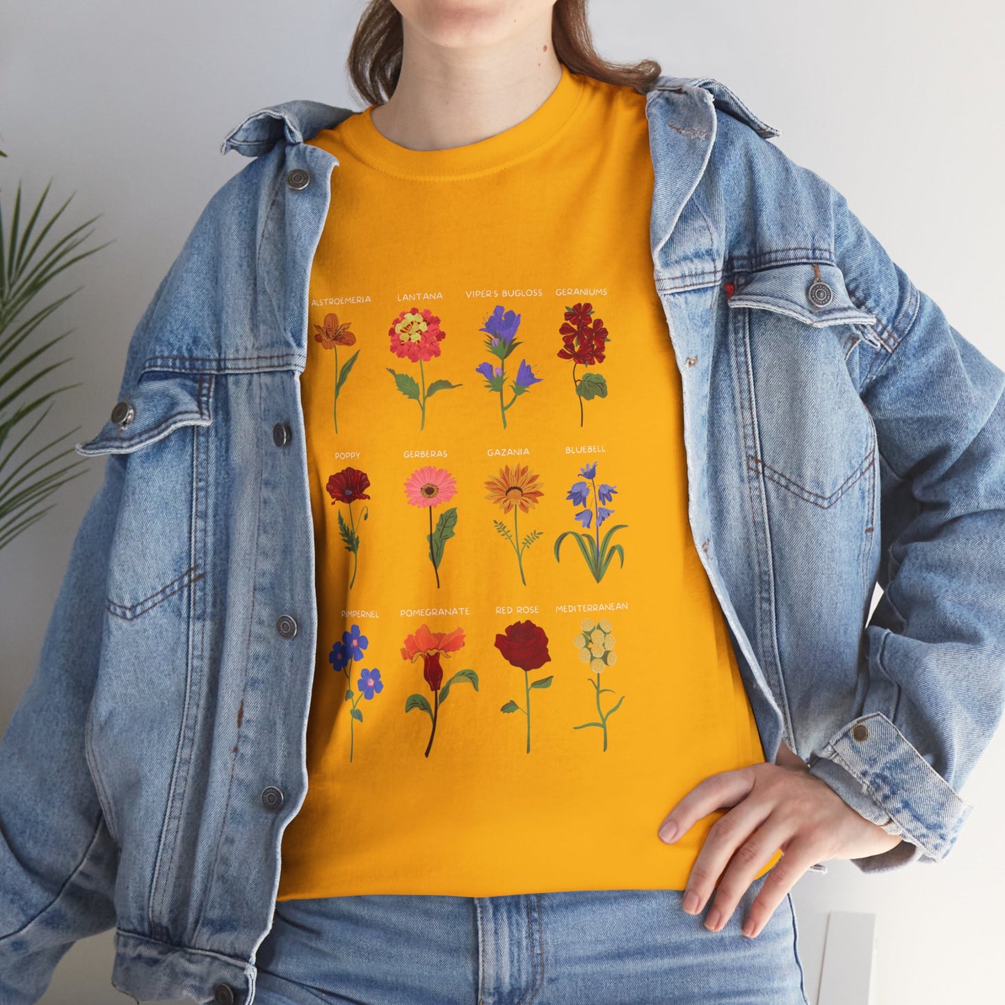 Unisex Heavy Cotton Graphic Design (Flowers) T-shirt