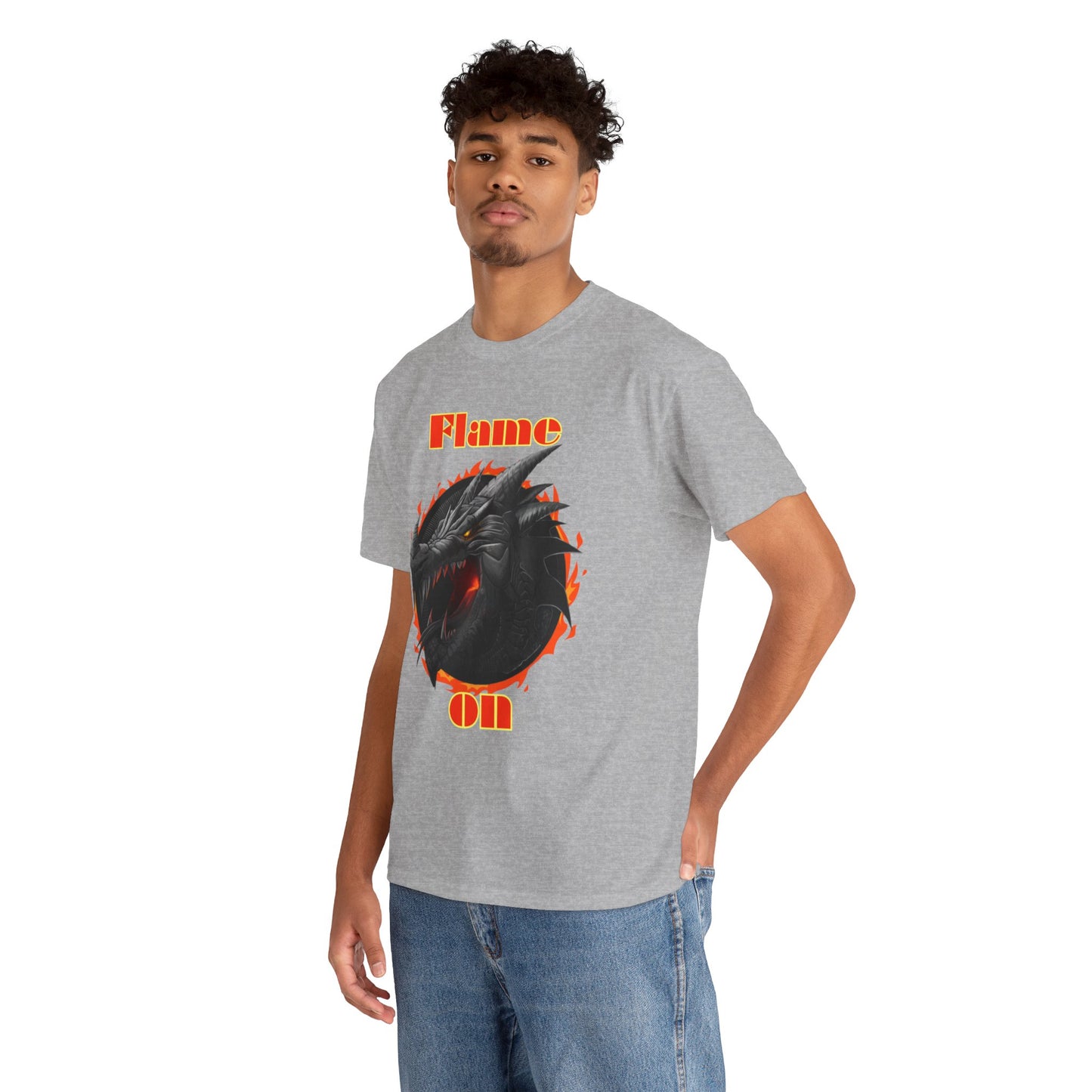 Unisex Heavy Cotton Graphic Design (Flame On) T-shirt