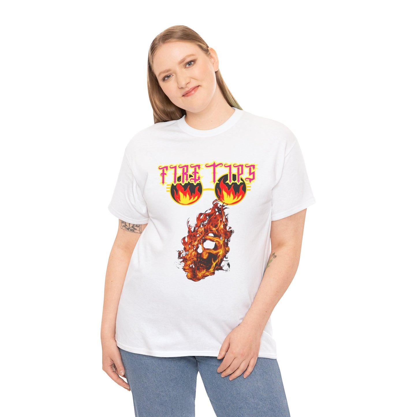 Unisex Heavy Cotton Graphic design (Fire Tips) T-shit