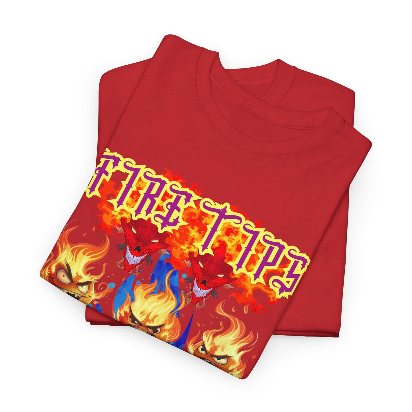 Unisex Heavy Cotton Graphic design (Fire Tips)  T-shirt