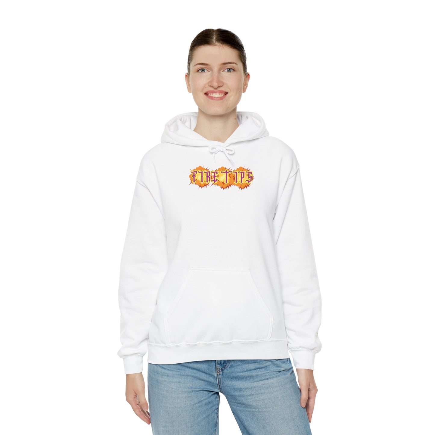 Unisex Heavy Blend™ Hooded Graphic design (Fire Tips) Sweatshirt