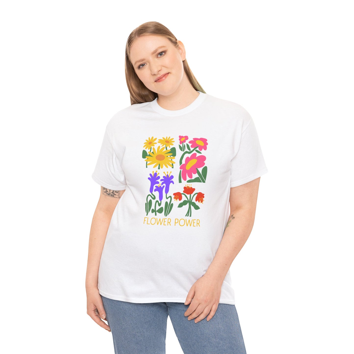 Unisex Heavy Cotton Graphic design (Flower Power) T-shirt