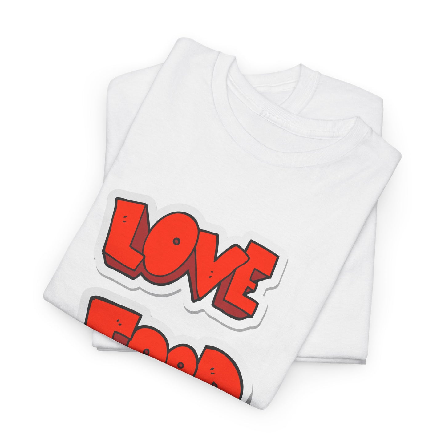 Unisex Heavy Cotton Graphic Design (Love Food) T-shirt