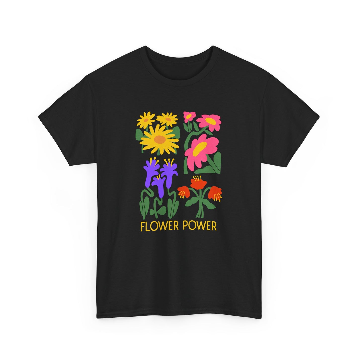 Unisex Heavy Cotton Graphic design (Flower Power) T-shirt