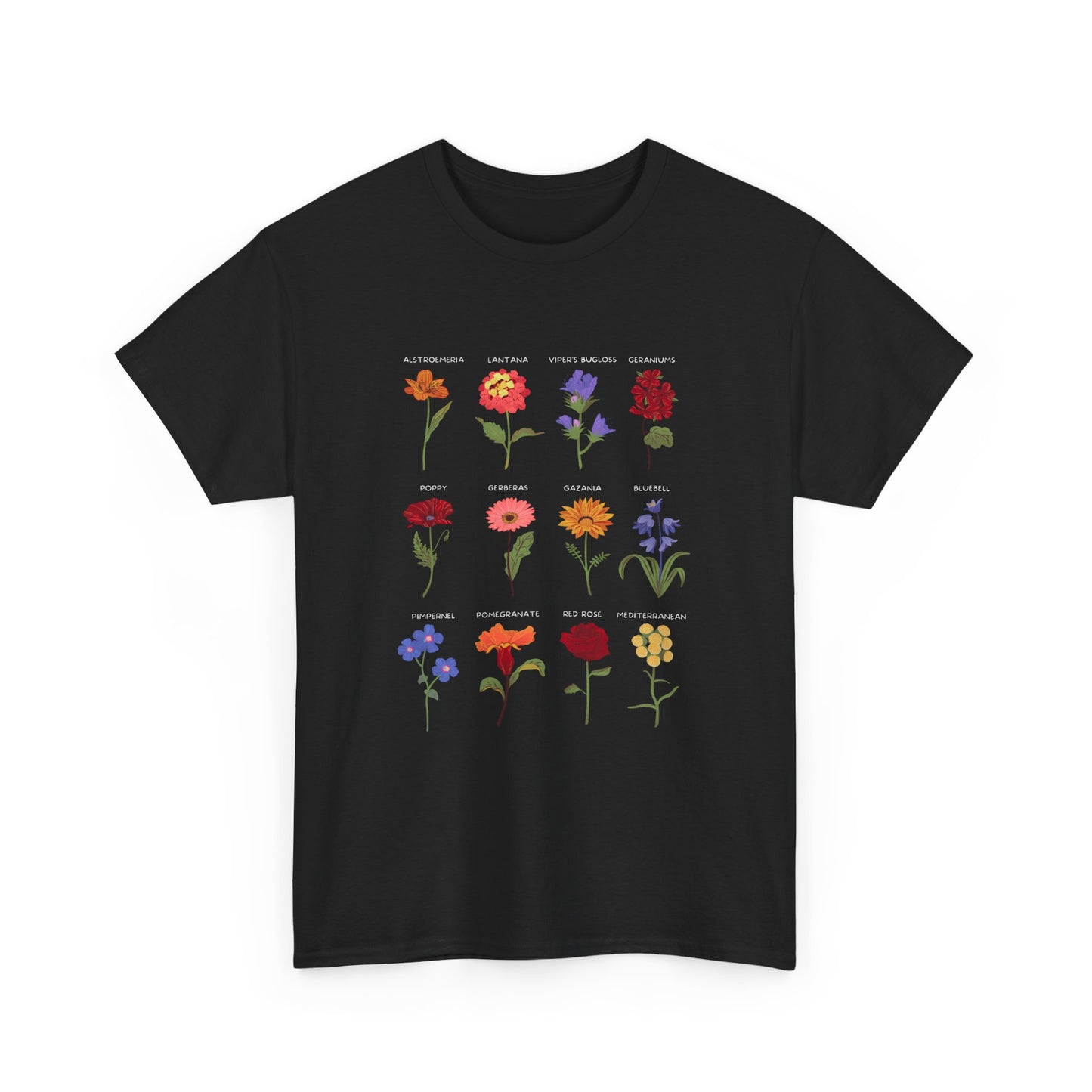 Unisex Heavy Cotton Graphic Design (Flowers) T-shirt