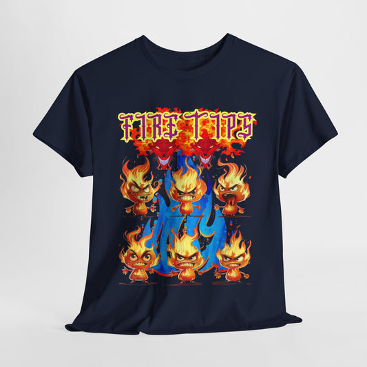 Unisex Heavy Cotton Graphic design (Fire Tips)  T-shirt