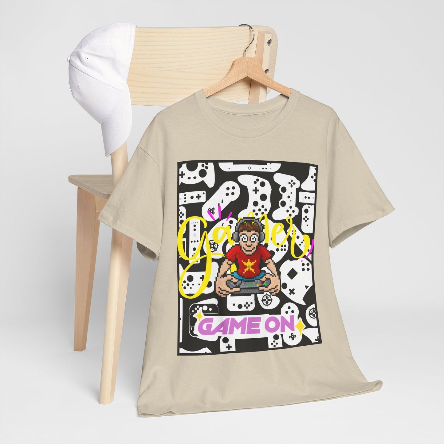 Unisex Heavy Cotton Graphic design (Gamer, Game On) T-shirt