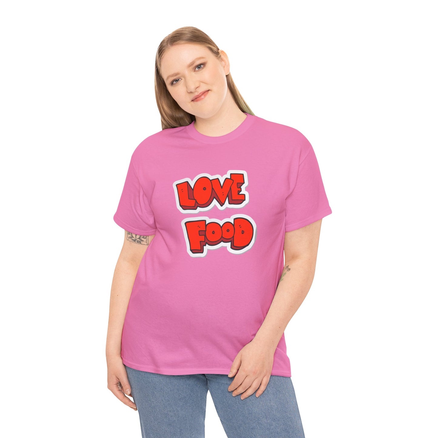 Unisex Heavy Cotton Graphic Design (Love Food) T-shirt