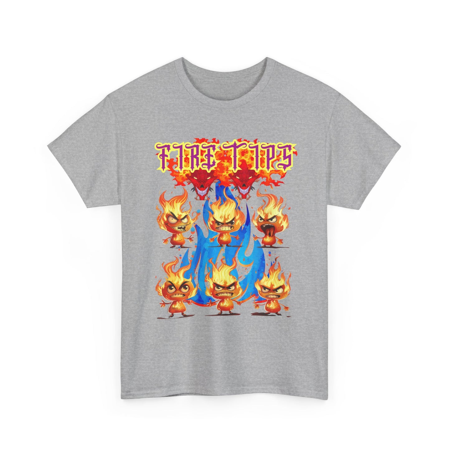 Unisex Heavy Cotton Graphic design (Fire Tips)  T-shirt