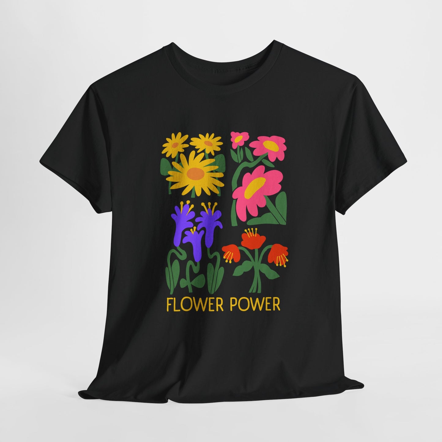 Unisex Heavy Cotton Graphic design (Flower Power) T-shirt