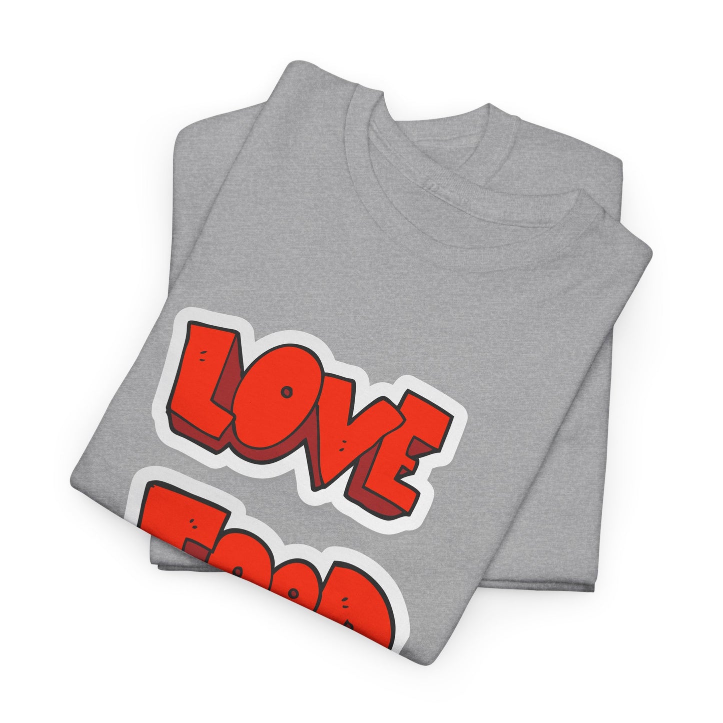 Unisex Heavy Cotton Graphic Design (Love Food) T-shirt