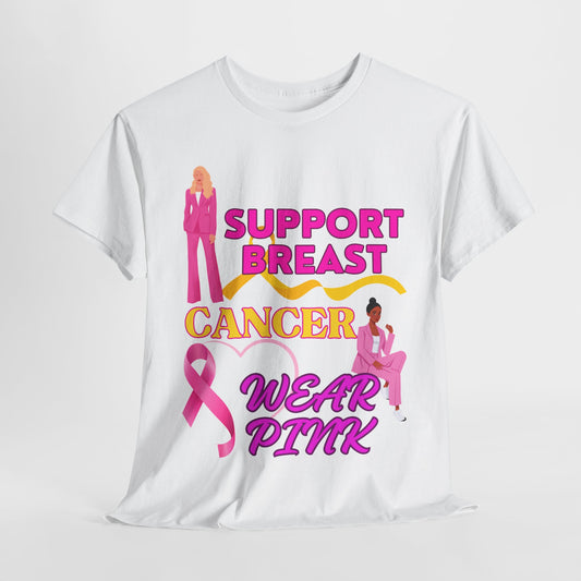 Unisex Heavy Cotton Graphic design (Support Breast Cancer) T-shirt