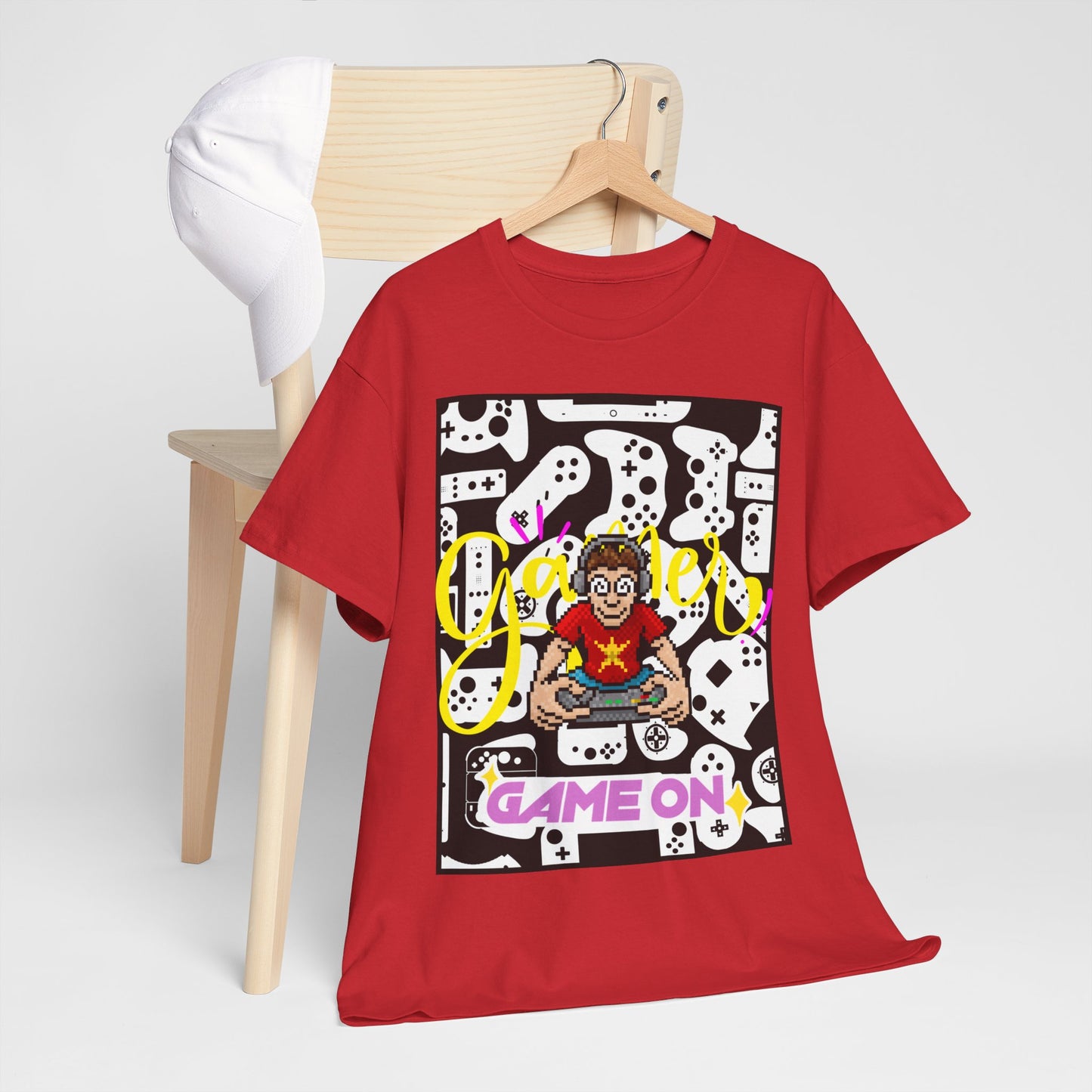 Unisex Heavy Cotton Graphic design (Gamer, Game On) T-shirt