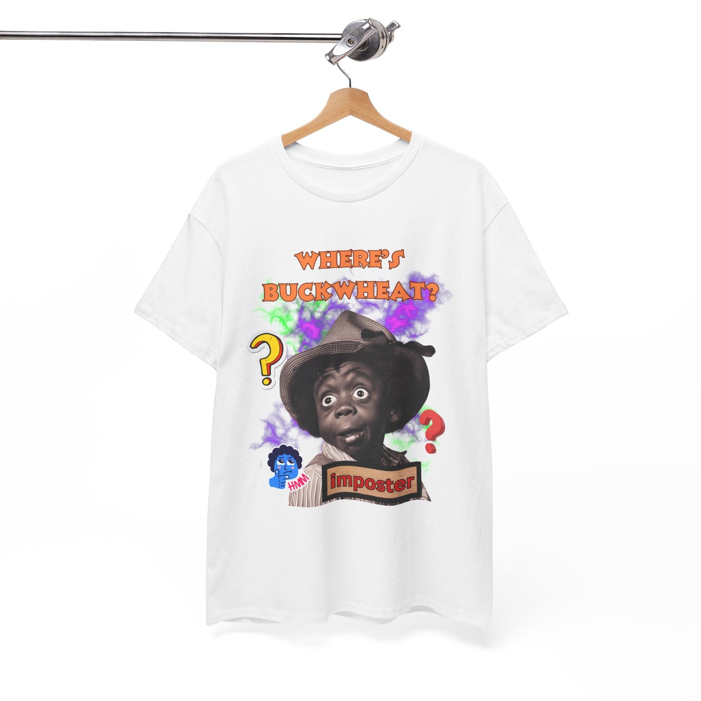 Unisex Heavy Cotton Graphic design (Where's Buckwheat) T-shirt