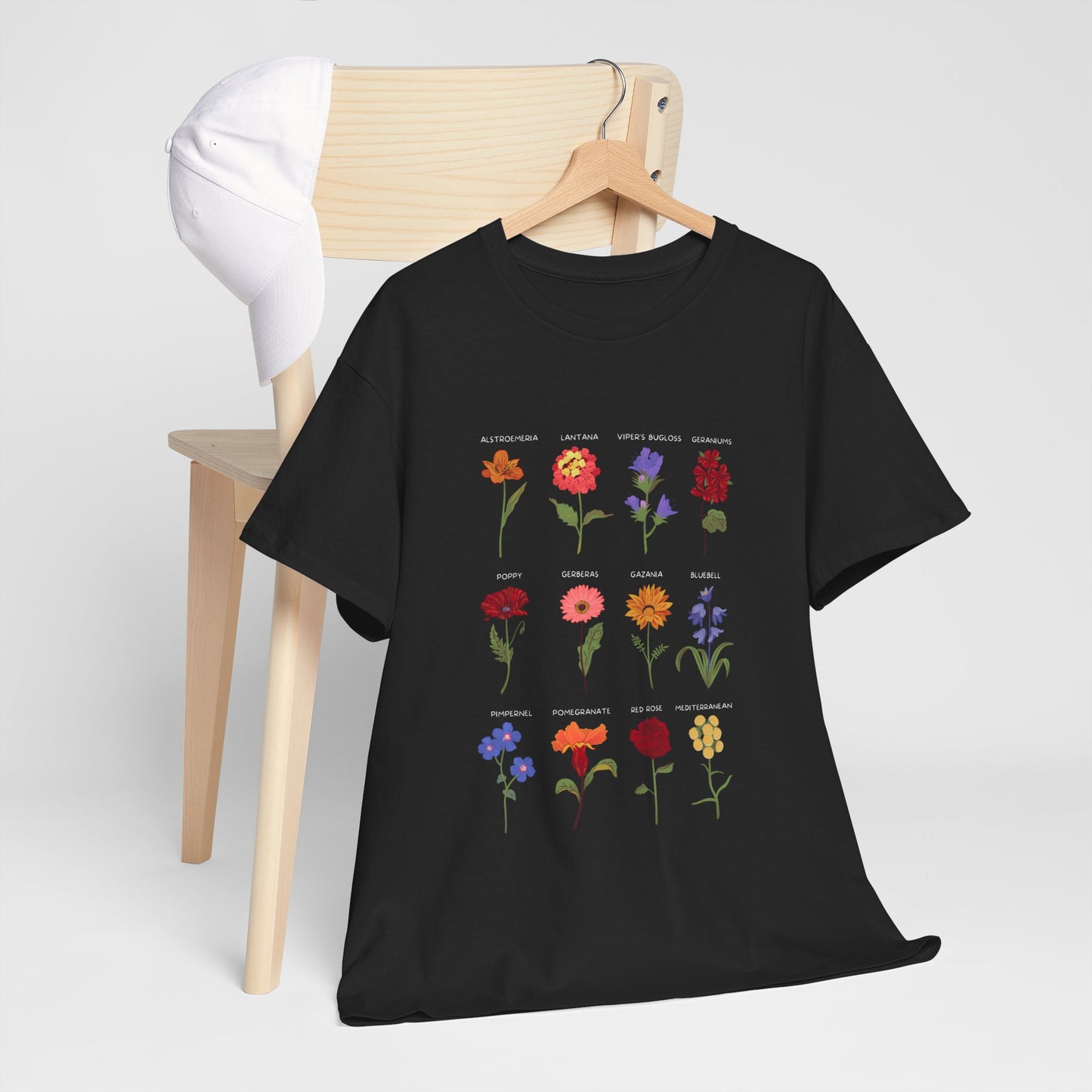 Unisex Heavy Cotton Graphic Design (Flowers) T-shirt